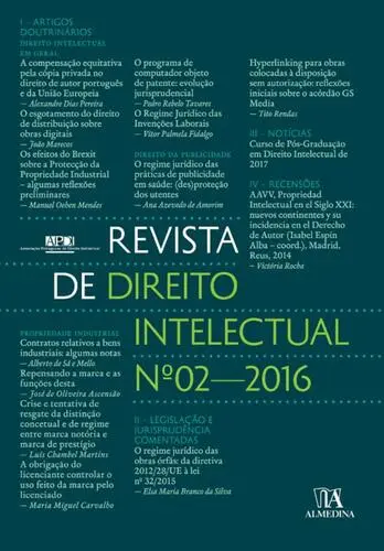 Capa do artigo Revista de Direito Intelectual nº2- 2016