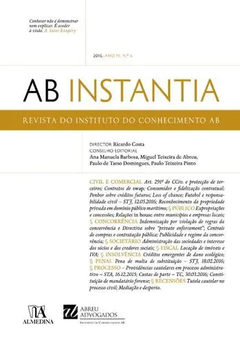 Capa do artigo AB Instantia - 2016, Ano IV, n.º 6, Anua