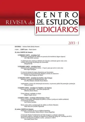 Capa do artigo Revista do CEJ n.º 1 de 2013
