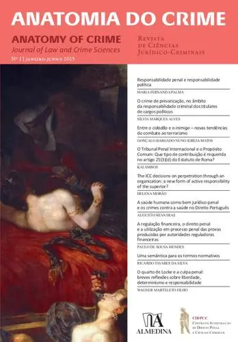 Capa do artigo Anatomia do Crime n.º 1 - 2015