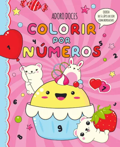 Capa do artigo Adoro Doces: Colorir por Números com 6 Lápis