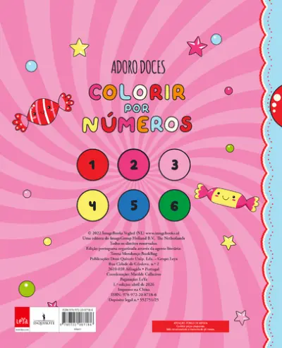 Adoro Doces: Colorir por Números com 6 Lápis - (Imagem 2 de 2)