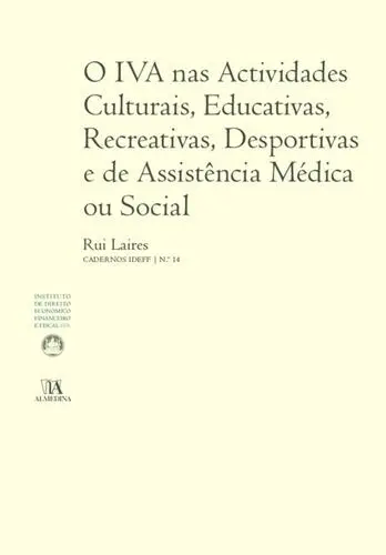 Capa do artigo O IVA nas Actividades Culturais, Educati
