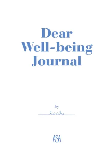 Capa do artigo Dear Well-being Journal (EN)