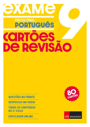 Capa do artigo Cartões de revisão Português 9